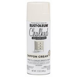 Chalked 1-Coat Spray Paint, Ultra Matte Chiffon Cream, 12-oz.