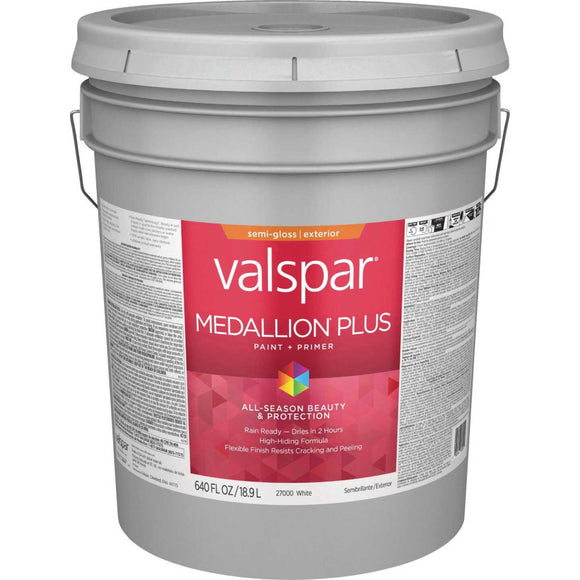 Valspar® Medallion® Plus Exterior Paint + Primer Semi-Gloss 5 Gallon Tint Base (5 Gallon, Tint Base)