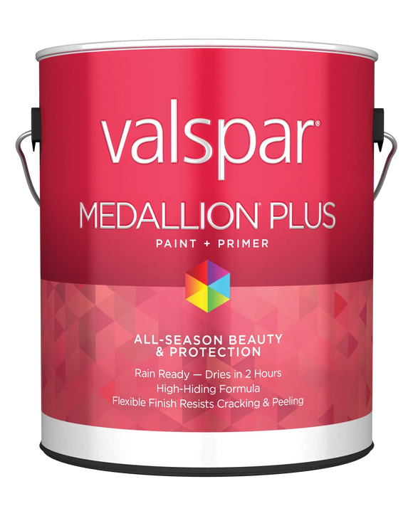 Valspar® Medallion® Plus Exterior Paint + Primer Semi-Gloss 1 Gallon Clear Base (1 Gallon, Clear Base)