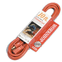 Coleman Cable Systems Vinyl Outdoor Extension Cord, Orange 10' (10 feet)