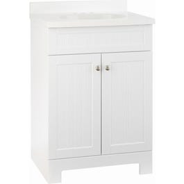 Edgewater Vanity Combo,  White Finish & White Marble Top, 25 x 18.5 x 37.5-In.