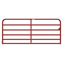 Heavy Duty Gate, 6-Rail, Red, 12-Ft.