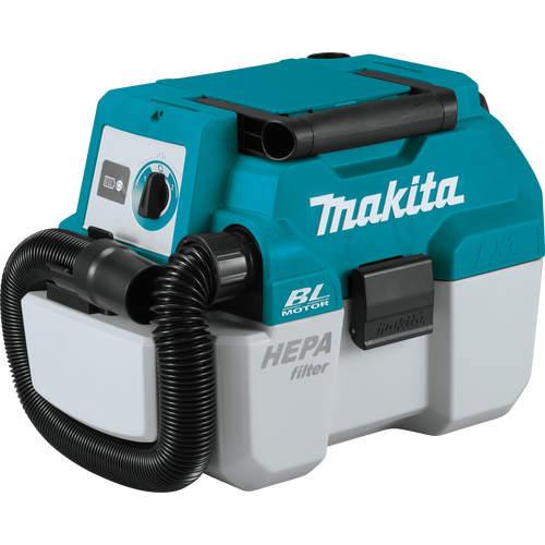 Makita 18V LXT® Lithium‑Ion Brushless Cordless 2 Gallon HEPA Filter Portable Wet/Dry Dust Extractor/Vacuum, Tool Only (2 Gallon)