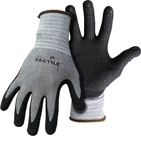 BOSS TACTILE DOTTED & DIPPED NYLON NITRILE PALM GLOVES (Medium)