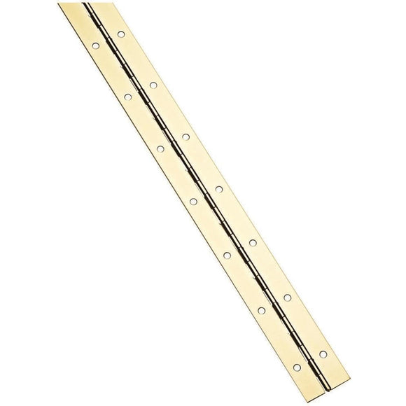 National Steel 1-1/2 In. x 72 In. Bright Brass Continuous Hinge