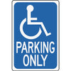 Hy-Ko Heavy-Duty Aluminum Sign, Handicap Parking Only