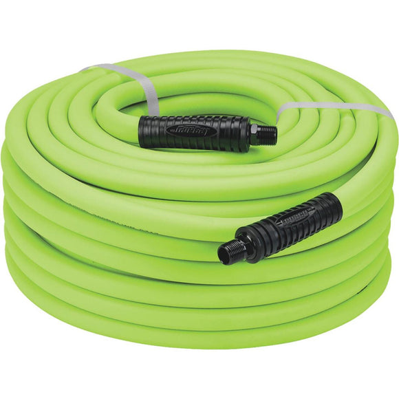 Flexilla 1/2 In. x 50 Ft. Polymer-Blend Air Hose with 3/8 In. MNPT Fittings
