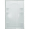 Sterling Vista Pivot II 48 In. W. X 65-1/2 In. H. Chrome Pebbled Glass Shower Door