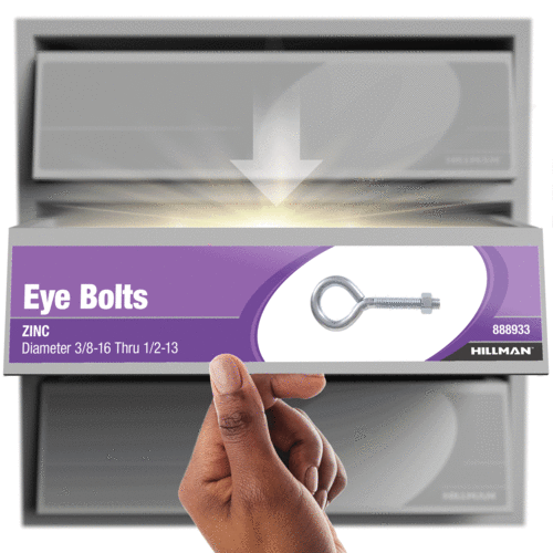 Hillman Hardware Essentials Eye Bolt with Hex Nut Zinc (3/8-16 x 6