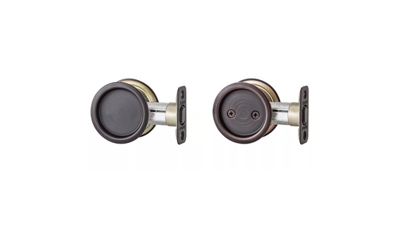 Kwikset 93340 - Round Pocket Door Lock