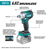 Makita XWT15Z 18V LXT® Lithium‑Ion Brushless Cordless 4‑Speed 1/2 Sq. Drive Impact Wrench w/ Detent Anvil, Tool Only