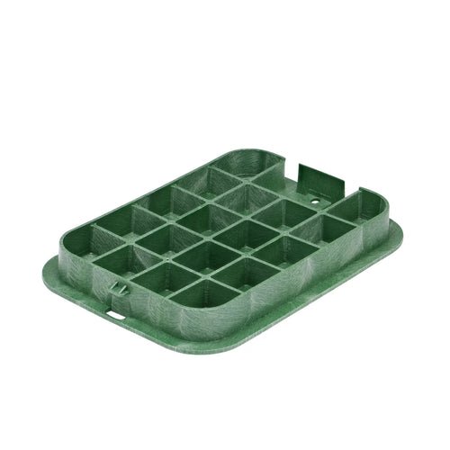 NDS 14 in. X 19 in. Rectangular Standard Series Valve Box Cover, Green Irrigation Control Valve