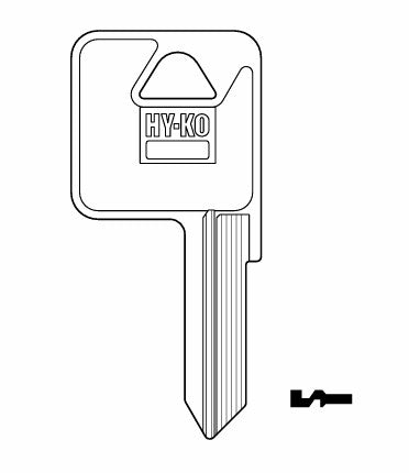 Hy-Ko TM12 Trimark Key Blank Brass Nickel Plated