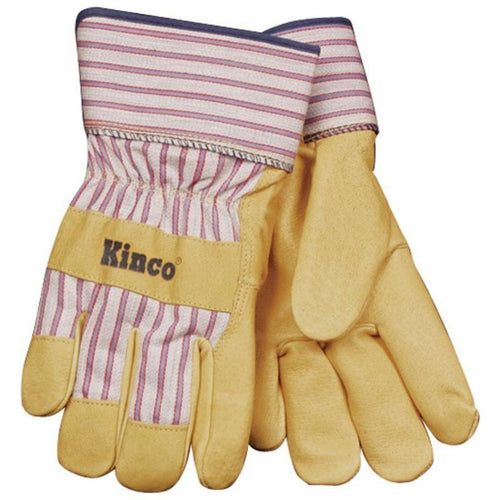 Kinco Lined Grain Pigskin Glove (TAN/BLUE Extra Large)