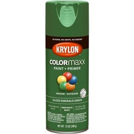 COLORmaxx Spray Paint + Primer, Gloss Emerald Green, 12-oz.