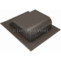 Lomanco 750WB Slant Back Static Roof Ventilator, 8 in, Aluminum, Weathered Bronze