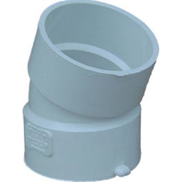 PVC Pipe Sewer And Drain 22-1/2-Degree Elbow, 4-In.