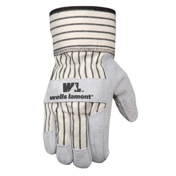 Wells Lamont Heavy Duty Split Cowhide Leather Palm Work Gloves