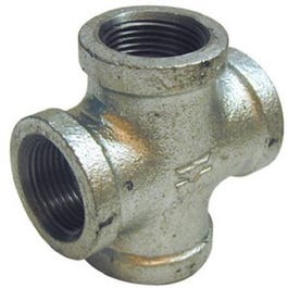 Pipe Fittings, Galvanized Cross, 3/4-In.