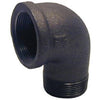 Pipe Fitting, Black Street Elbow, 90-Degrees, 2-In.