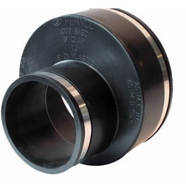 Flexible Pipe Coupling, Connects Clay Pipe to Cast Iron/Plastic, 6 x 4-In.