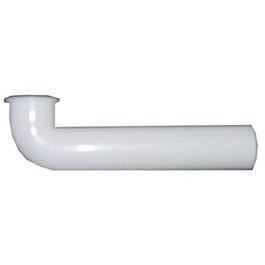 Flanged Ell, White PVC, 1-1/2 x 15-In.