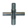 Outside Faucet/Hose Bibb Key ,Cross Shaped, Fits Square Broach, Metal.