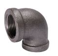 B & K Industries Black 90° Reducing Elbow 150# Malleable Iron Threaded Fittings 1 1/2