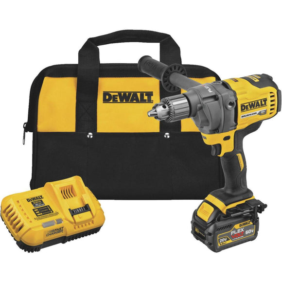 Dewalt 60 Volt MAX Lithium-Ion Brushless 1/2 In. Cordless Drill/Mixer Kit with E-Clutch System
