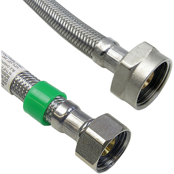 Lasco 1/2 IPS x 7/8 BC x 12 Braided Stainless Steel Flex Line Toilet Connector