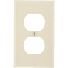 Leviton 1-Gang Smooth Plastic Outlet Wall Plate, Ivory