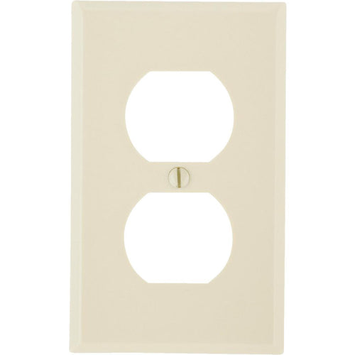 Leviton 1-Gang Smooth Plastic Outlet Wall Plate, Ivory