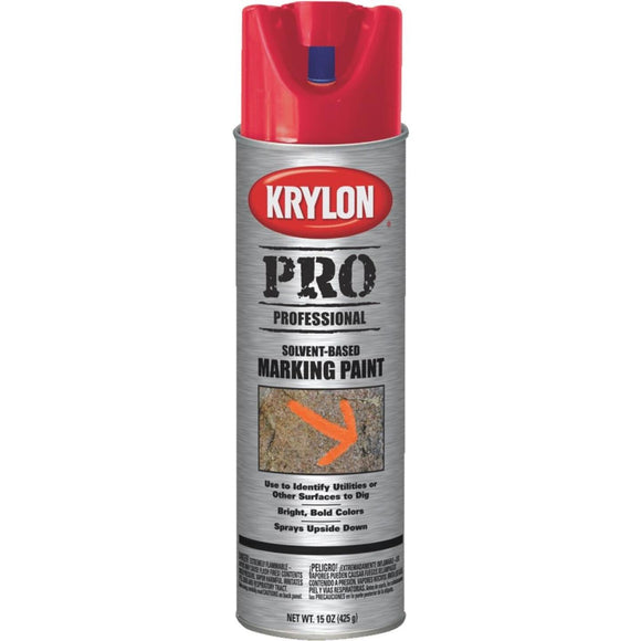 Krylon APWA Red 15 Oz. Inverted Marking Spray Paint