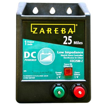 Zareba EDC25M-Z 25 Mile DC Battery Operated Low Impedance Fence Charger
