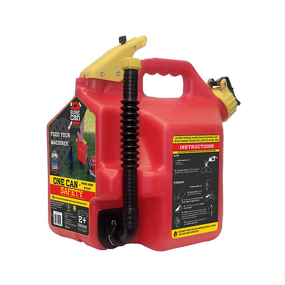 SureCan 2+ Gallon Gasoline Type II Safety Can, Red