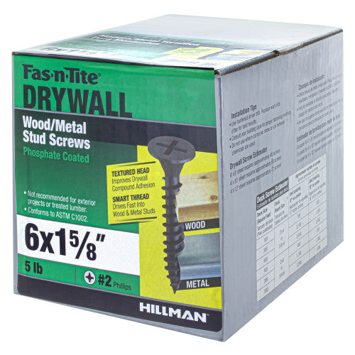 Fas-N-Tite Smart Thread Drywall Screws #6 X 1-5/8
