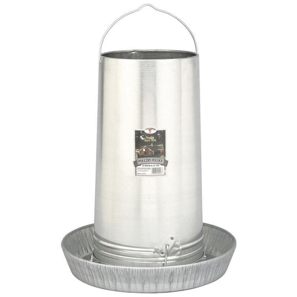 LITTLE GIANT HANGING POULTRY FEEDER W/PAN GALV (30 LB)
