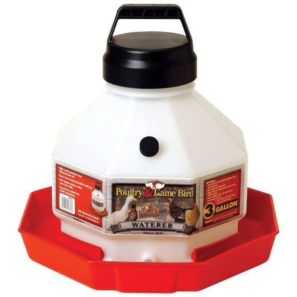 Little Giant Plastic Poultry Waterer (3 GAL, RED)